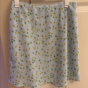 Y2K Floral Print Skirt